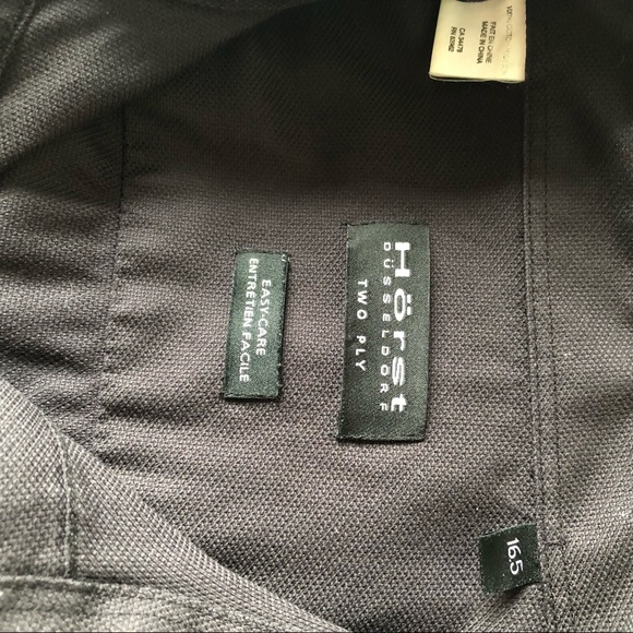 SALE HORST Men Black Shirt Cotton SZ 16.5 XL - Picture 3 of 8